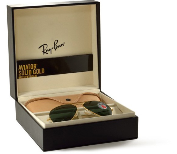 ray ban 18k gold plated