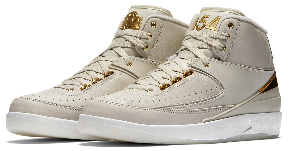 Gold Nike Air Jordan 2 quai 54