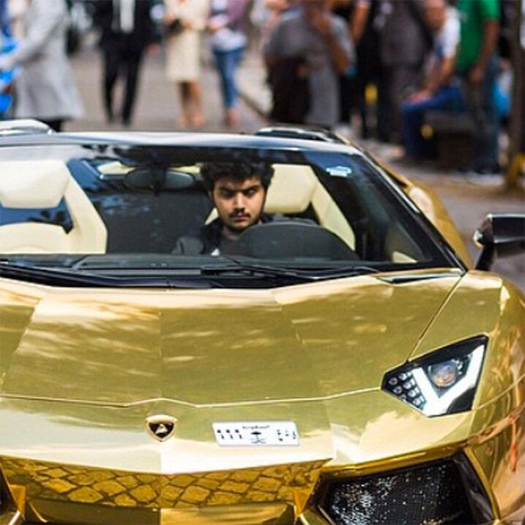 lamborghini aventador gold london owner