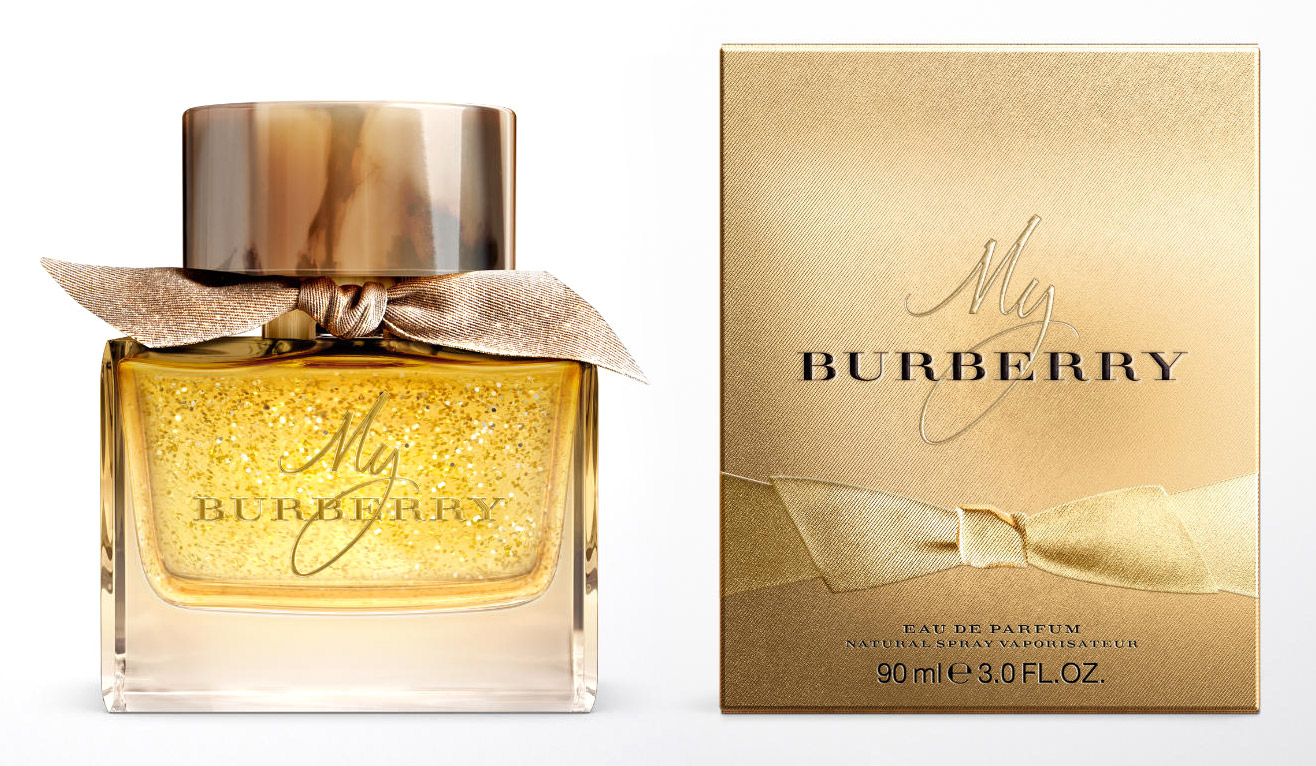 my burberry limited edition gold flakes bottle box