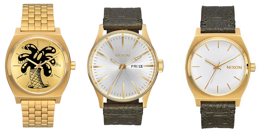 gold nixon x steve harrington limited edition watches