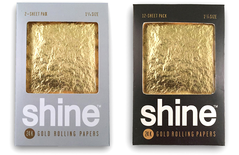 Shine 24k gold rolling paper 2 12 sheet