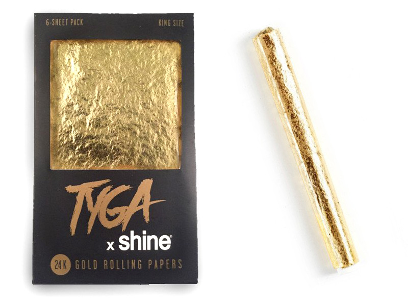 Shine 24k gold rolling paper Tyga 6 sheet