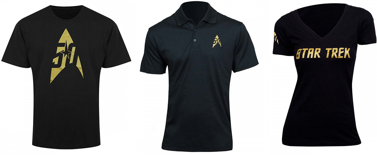 black gold star trek 50th anniversary gold apparel