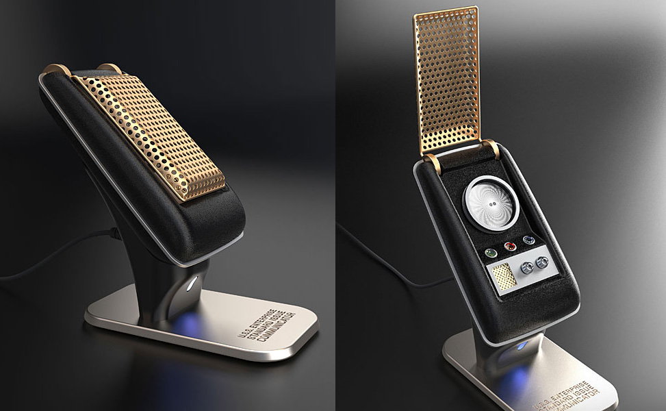 star trek 50th anniversary gold communicator