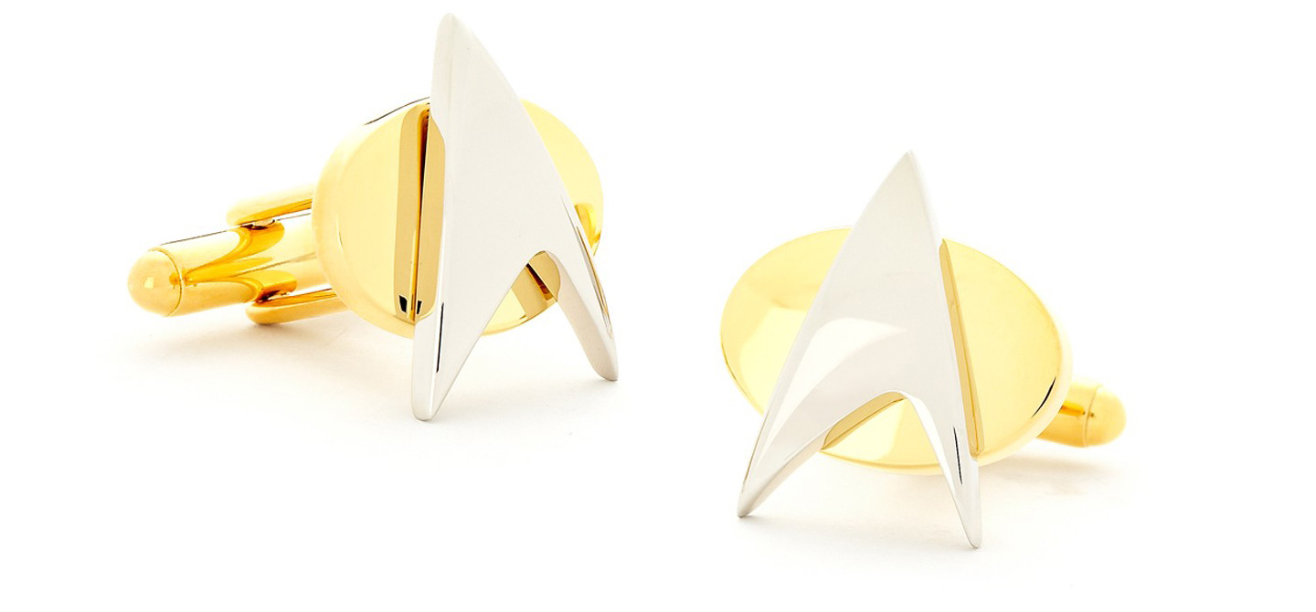 gold star trek 50th anniversary gold cufflinks 2