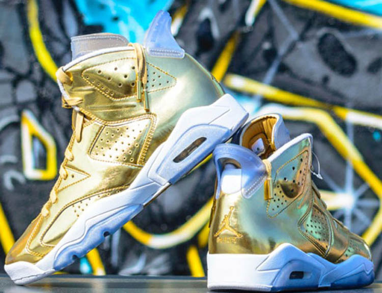 Nike Air Jordan Retro 6 Pinnacle Metallic Gold 1