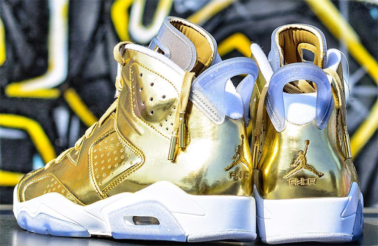 jordan retro 6 white and gold