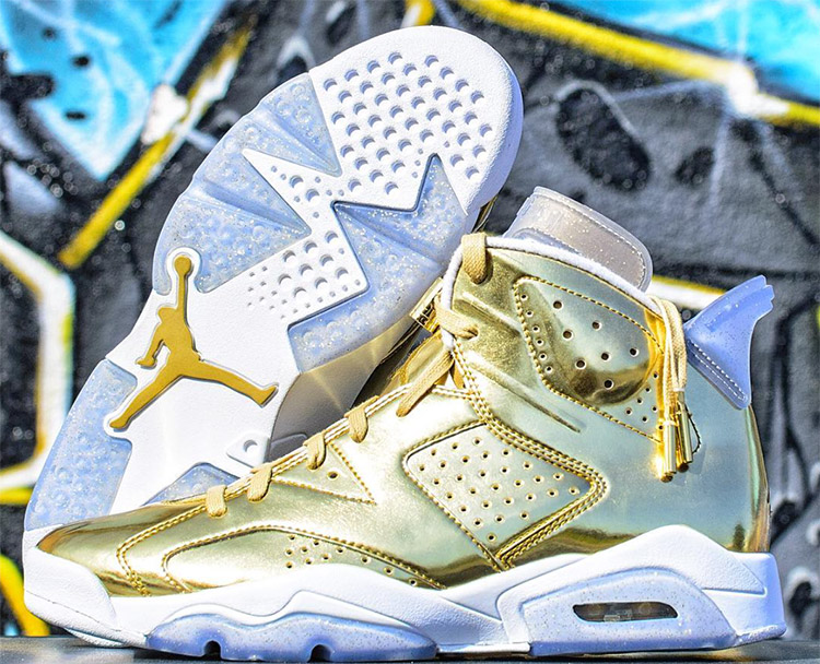 Nike Air Jordan Retro 6 Pinnacle Metallic Gold 3