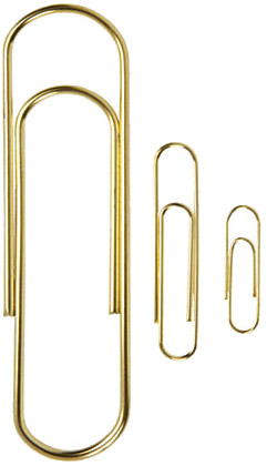 gold paperclips small