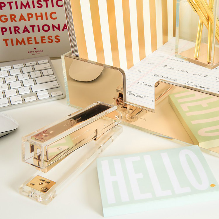 kate spade new york gold desk accessories