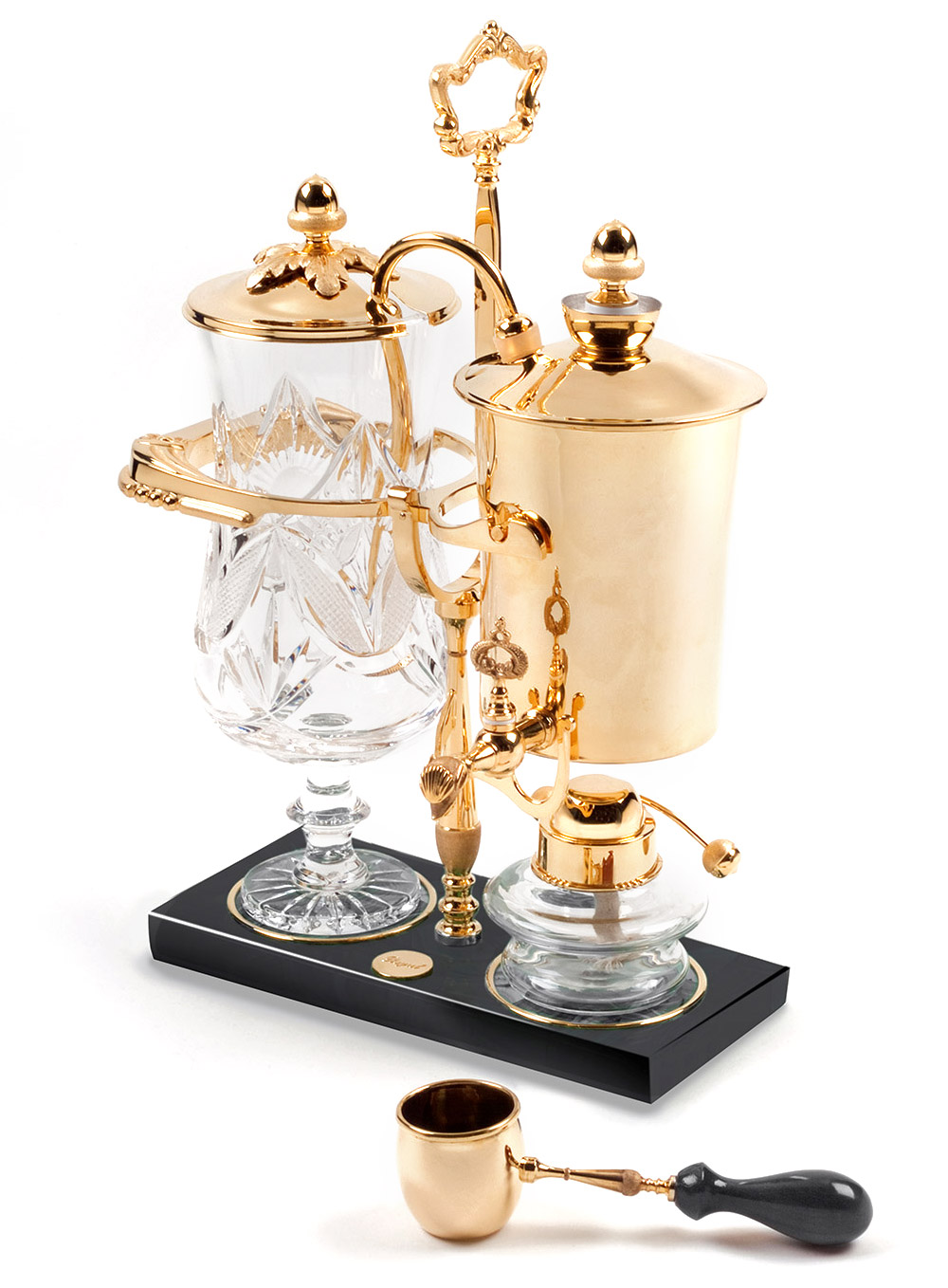 royal coffee maker 24 carat gold classic black