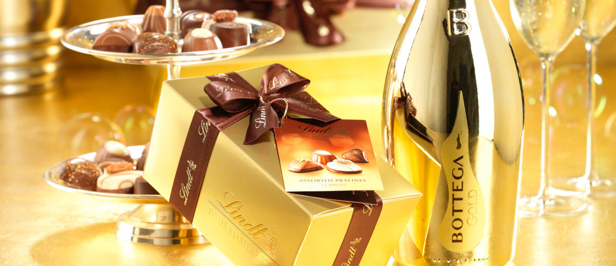 Bottega Lindt gold gift set