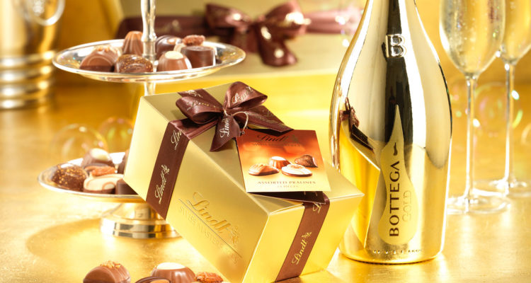 Bottega Lindt gold gift set