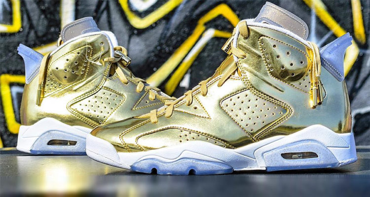 Nike Air Jordan Retro 6 Pinnacle Metallic Gold featured